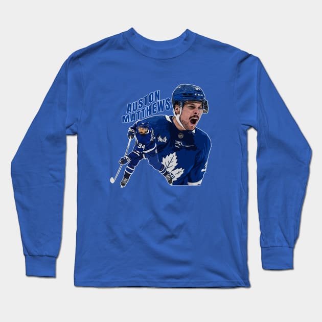 Auston Matthews Long Sleeve T-Shirt by islandersgraphics